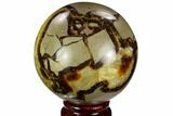 Polished Septarian Sphere - Madagascar #122923-1